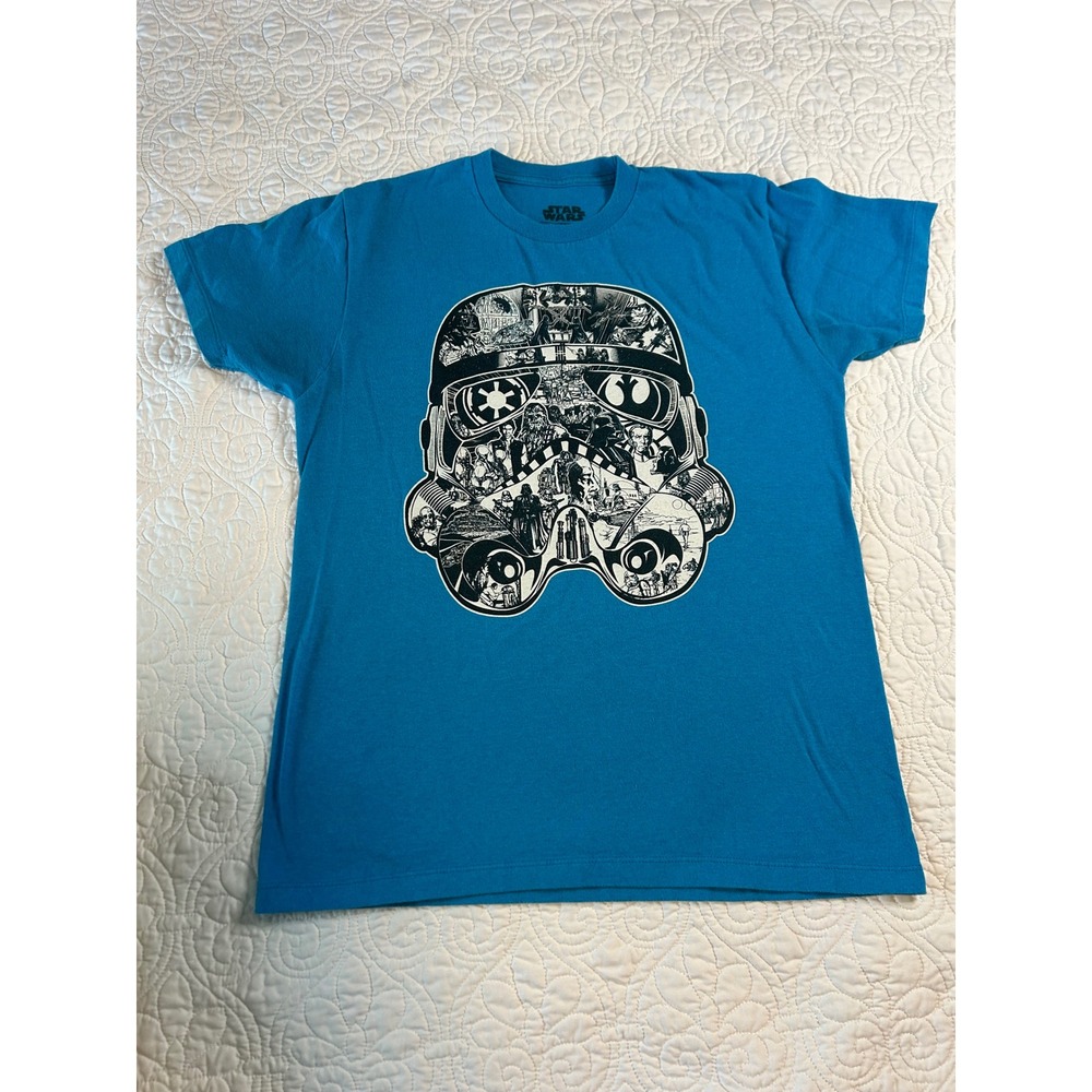 Star Wars Fifth Sun Mens Medium Blue Stormtrooper Collage Graphic T-Shirt